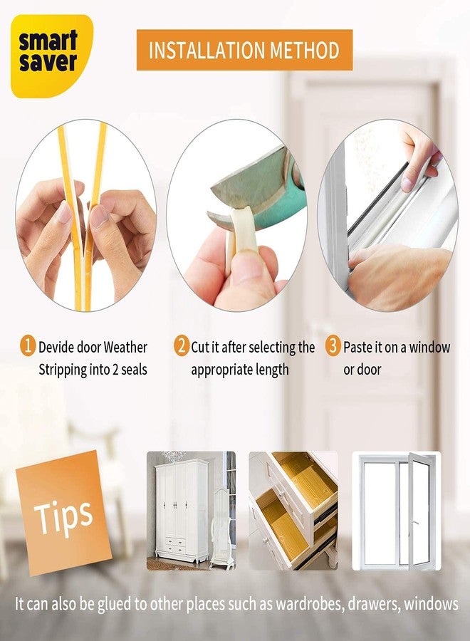 سمارت سيفر شريط مانع للتسرب من المطاط الرغوي على شكل حرف D (أبيض) من سمارت سيفر، على شكل حرف D، للأبواب والنوافذ، بطول 5 أمتار (2 × 2.5 متر = 5 أمتار) - عبوة من قطعة واحدة - Image 4